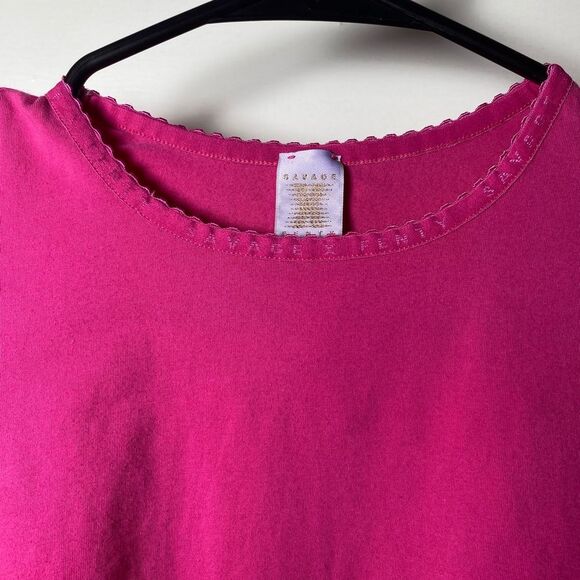 FREE W PURCHASE Savage X Fenty | Cotton Jersey Logo Crop Top in Pink - Picture 6 of 12